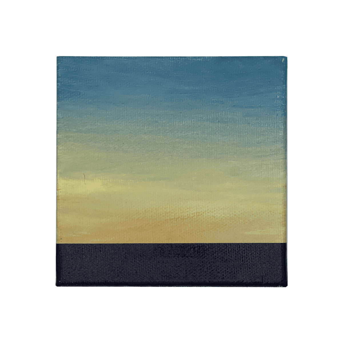 Horizons — Soft Blue Gold — Acrylic on canvas, Horizons collection by Shane Bouchard