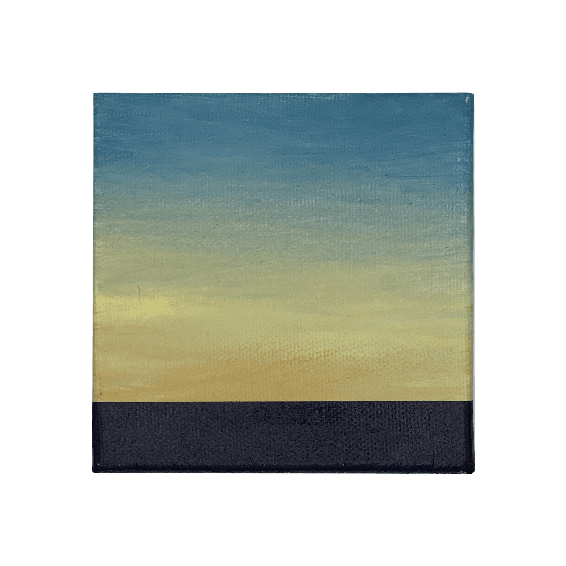 Horizons — Soft Blue Gold — Acrylic on canvas, Horizons collection by Shane Bouchard