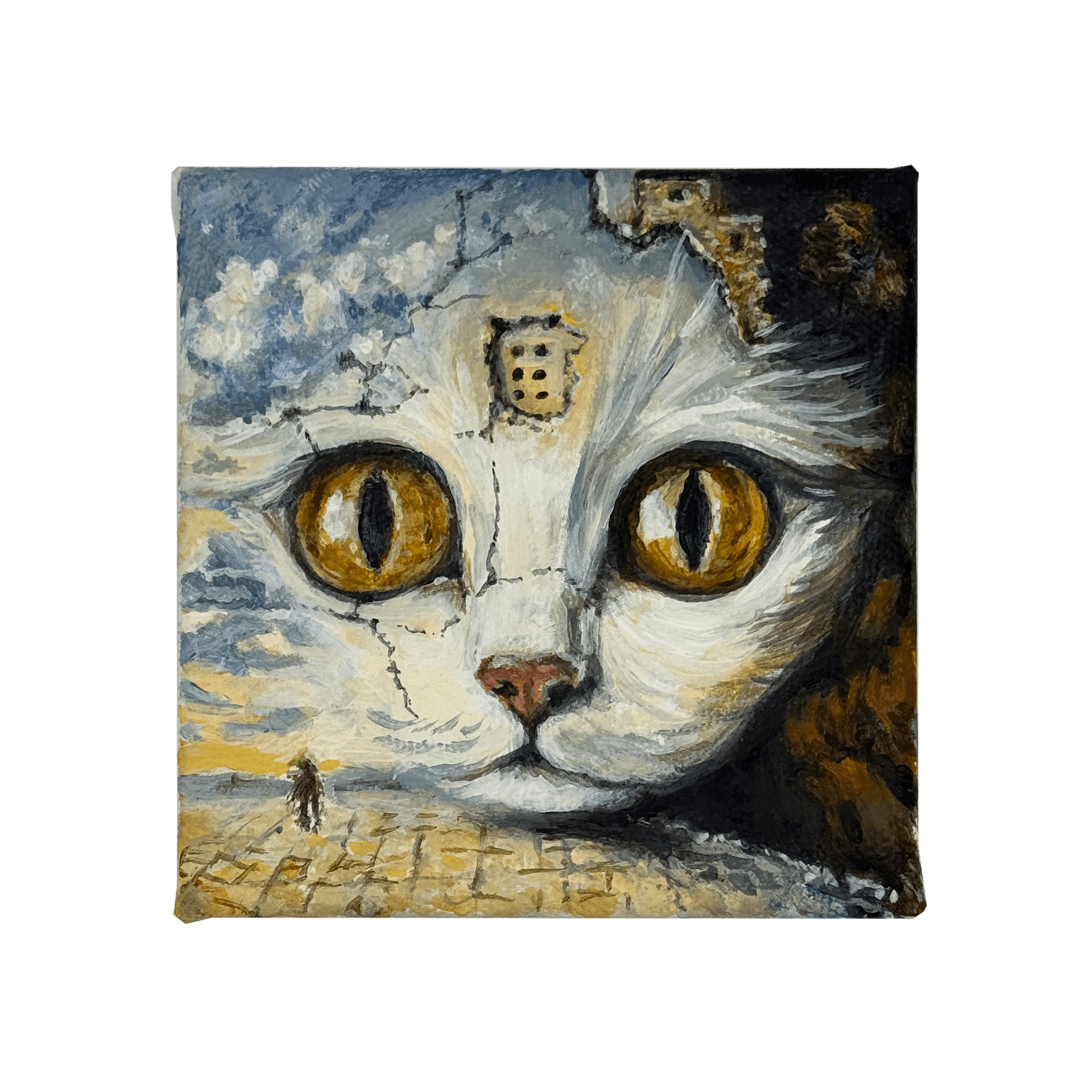Schrodinger's Cat — Acrylic on canvas, Surrealism collection by Shane Bouchard