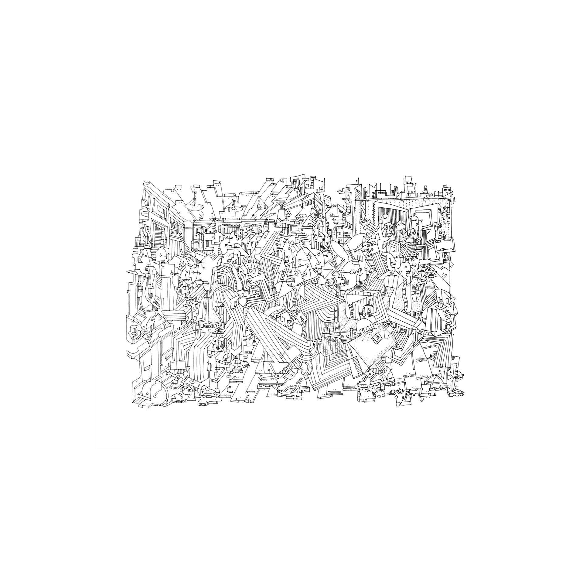 Happy Hour — Giclee print, Cubist Contours collection by Shane Bouchard