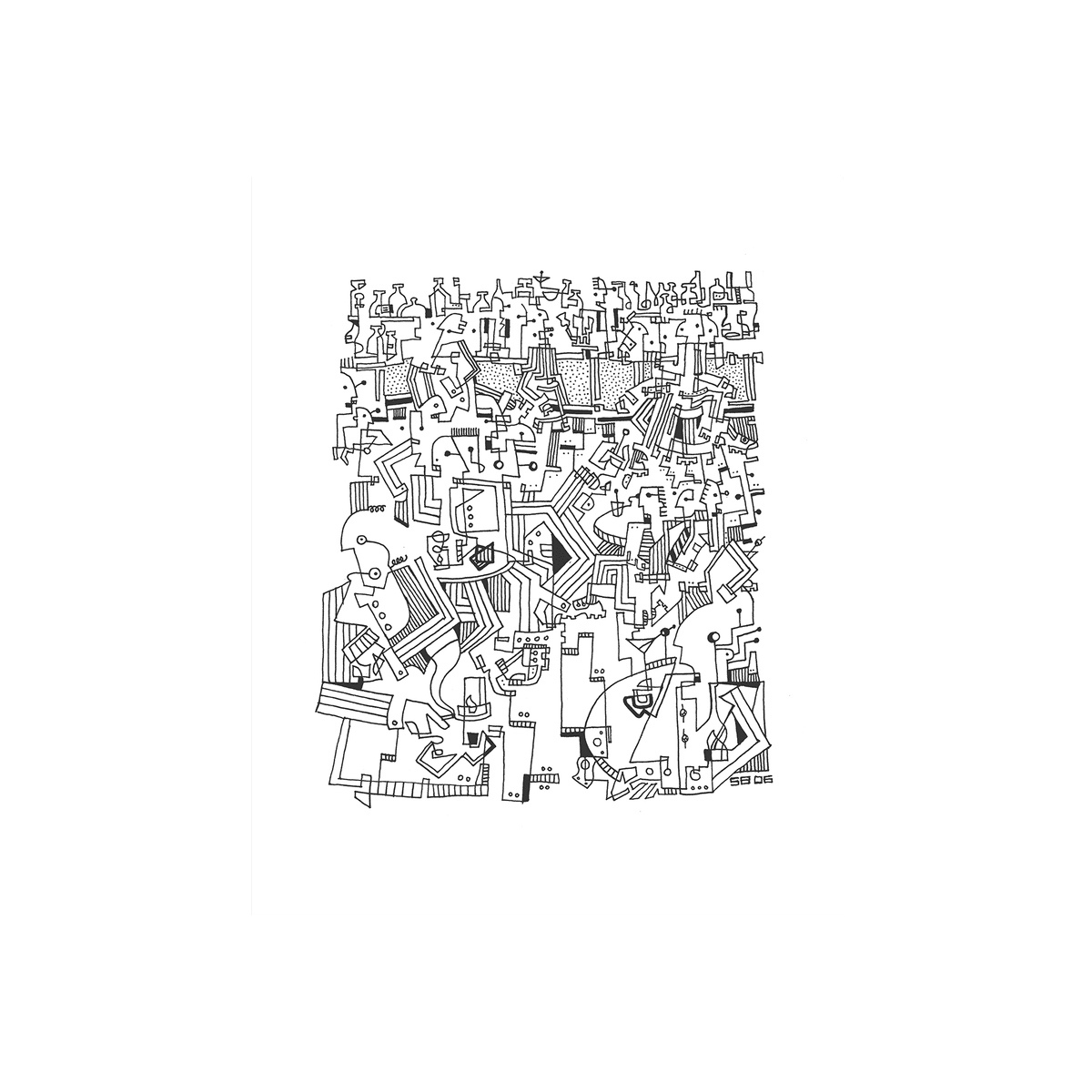 Manhattan — Giclee print, Cubist Contours collection by Shane Bouchard