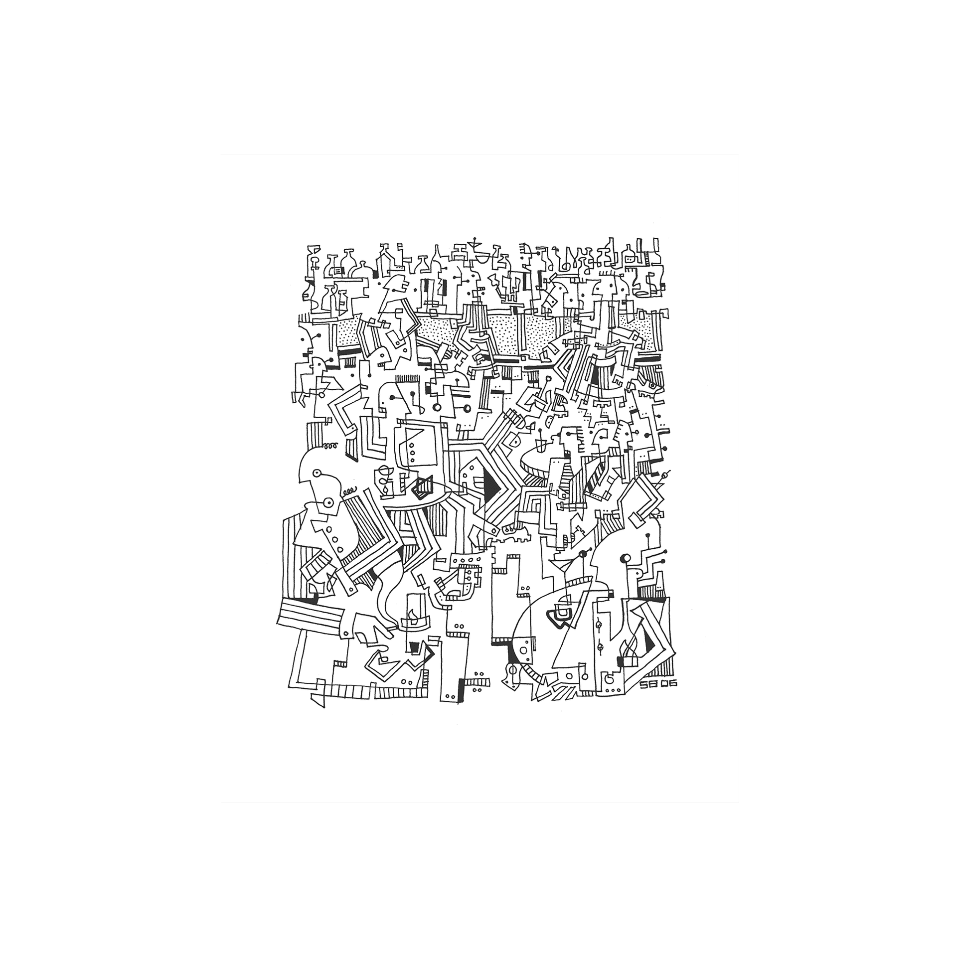 Manhattan — Giclee print, Cubist Contours collection by Shane Bouchard