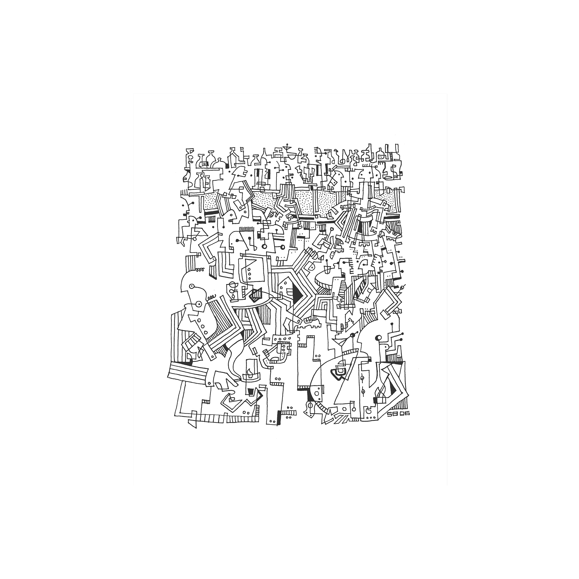 Cubist Contour print 5