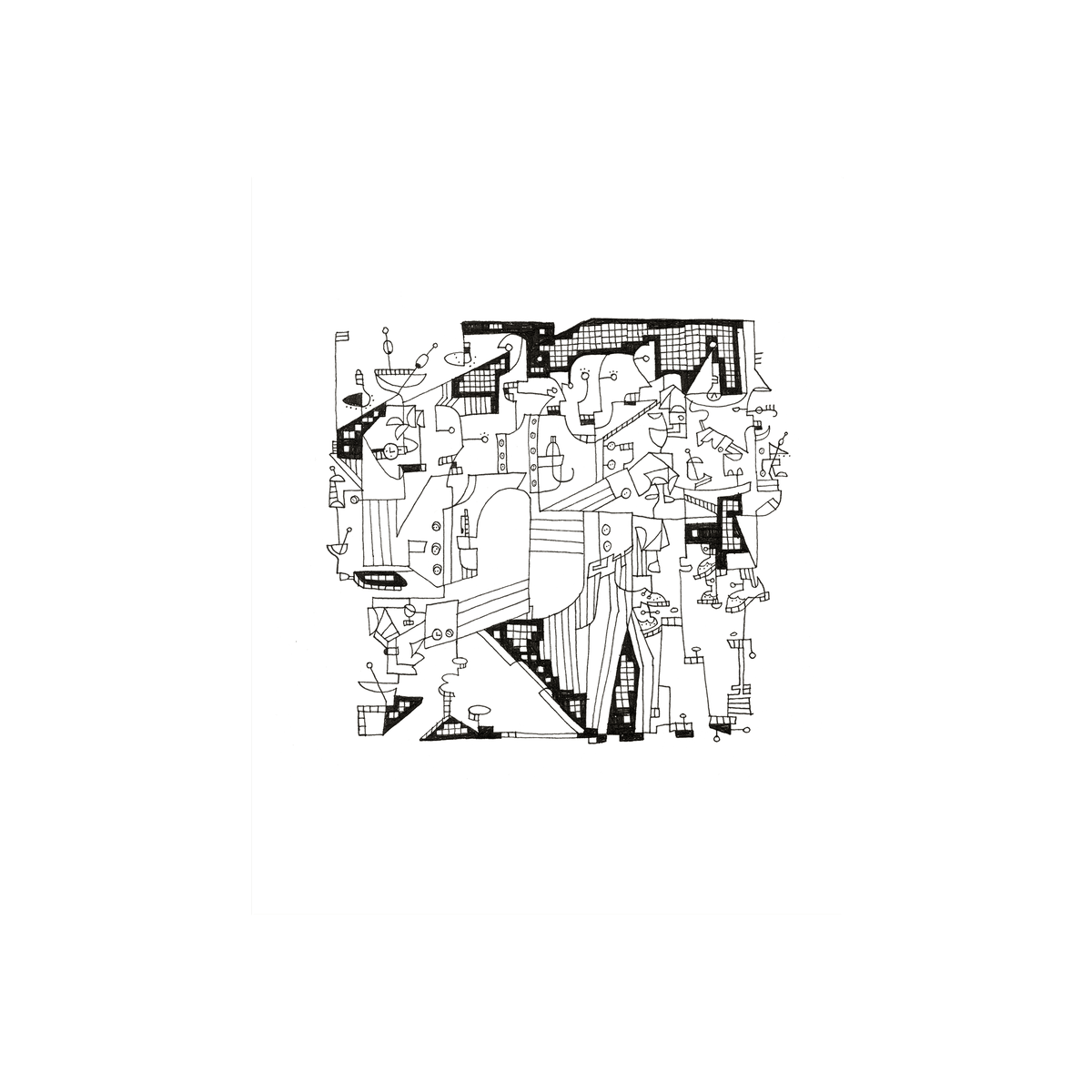 Martini — Giclee print, Cubist Contours collection by Shane Bouchard