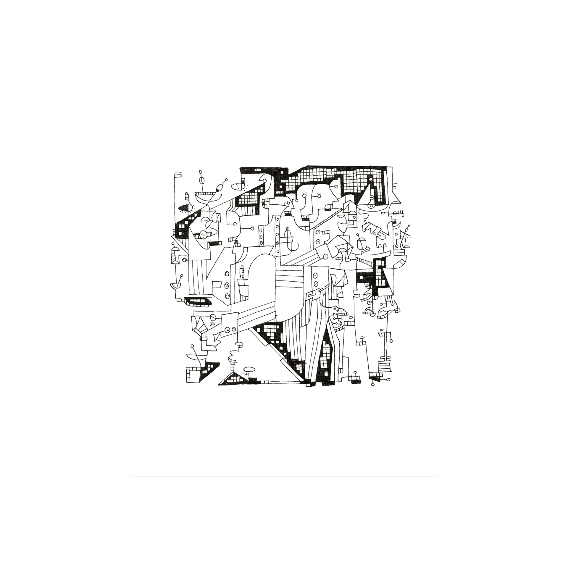 Martini — Giclee print, Cubist Contours collection by Shane Bouchard