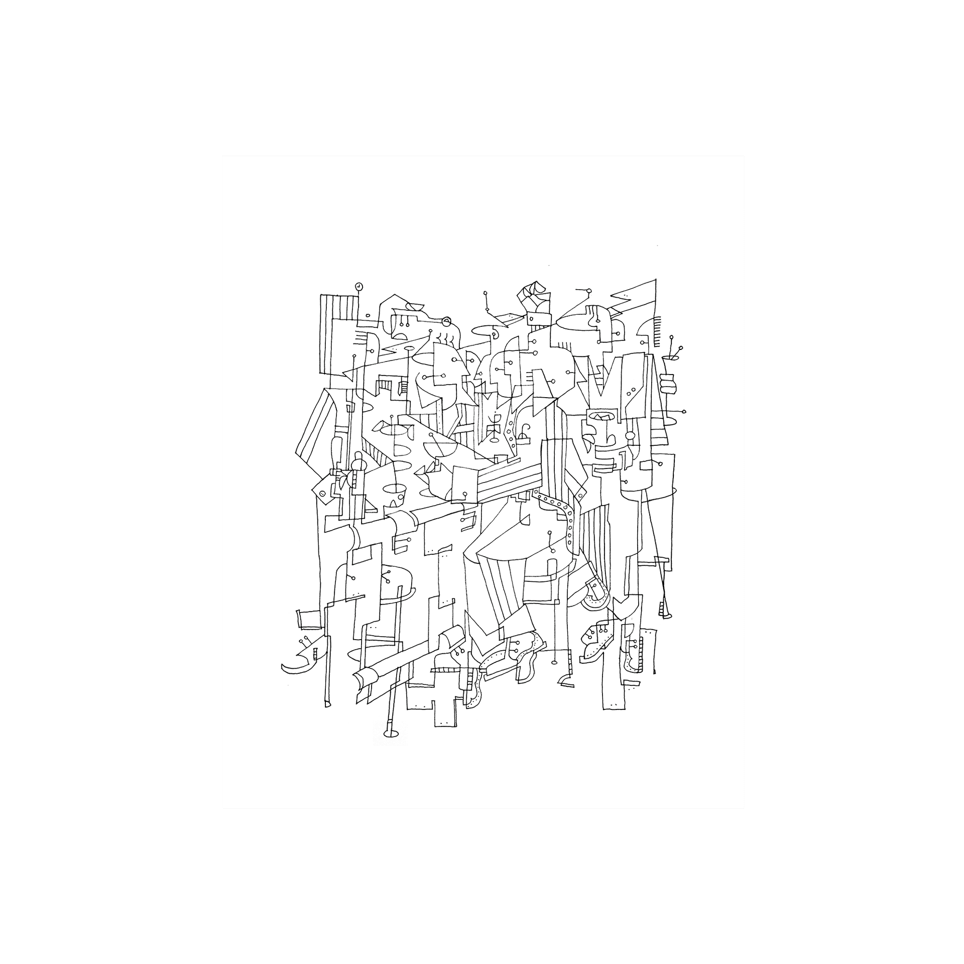 New Years — Giclee print, Cubist Contours collection by Shane Bouchard