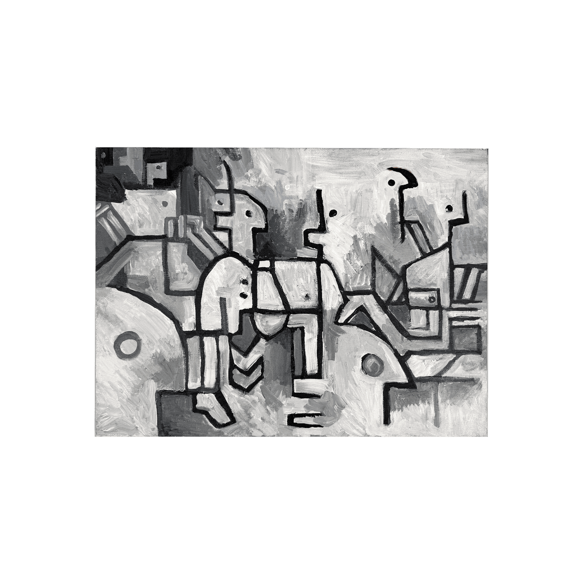 Cubist Contour Painting — Acrylic on canvas, Surrealism collection by Shane Bouchard