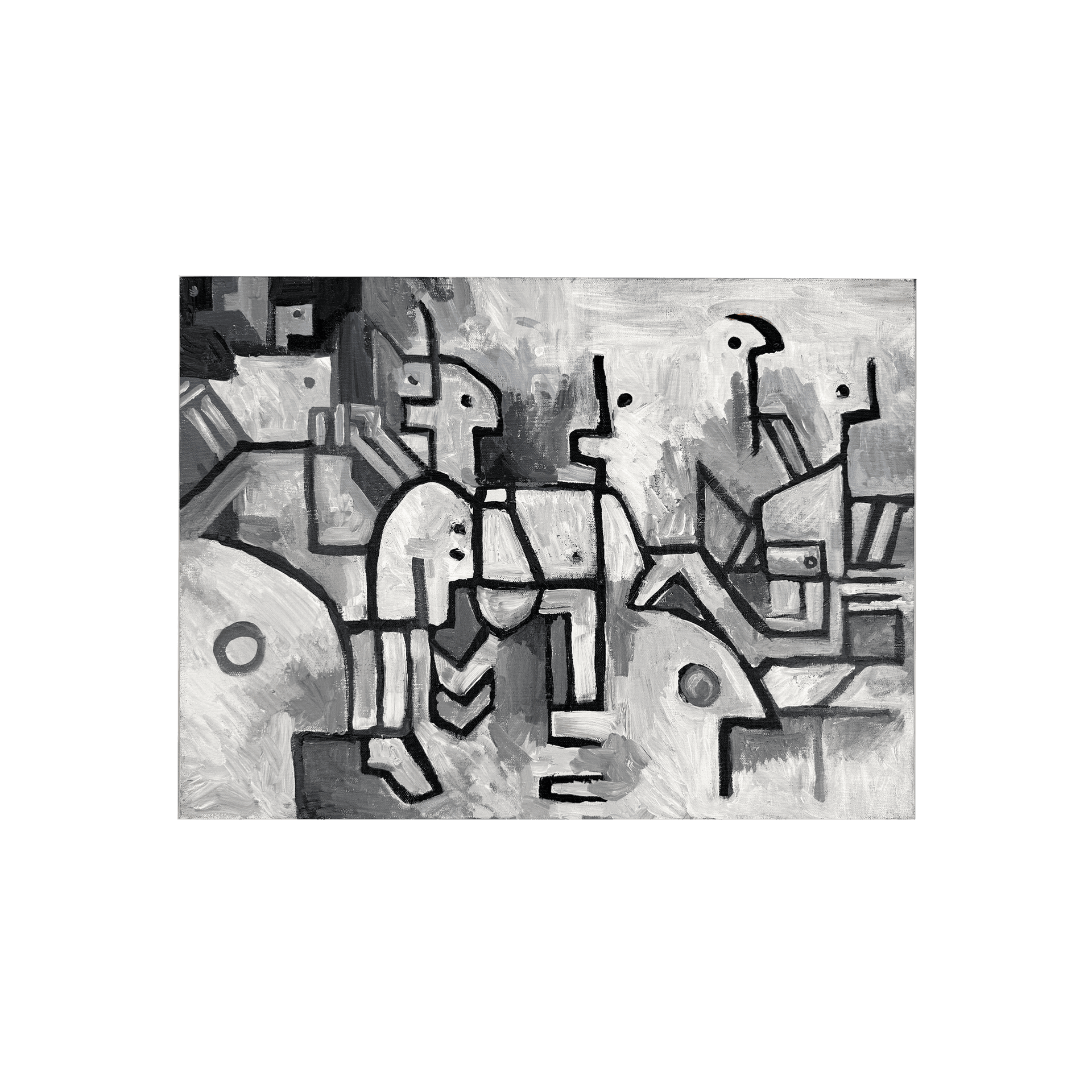 Cubist Contour Painting — Acrylic on canvas, Surrealism collection by Shane Bouchard