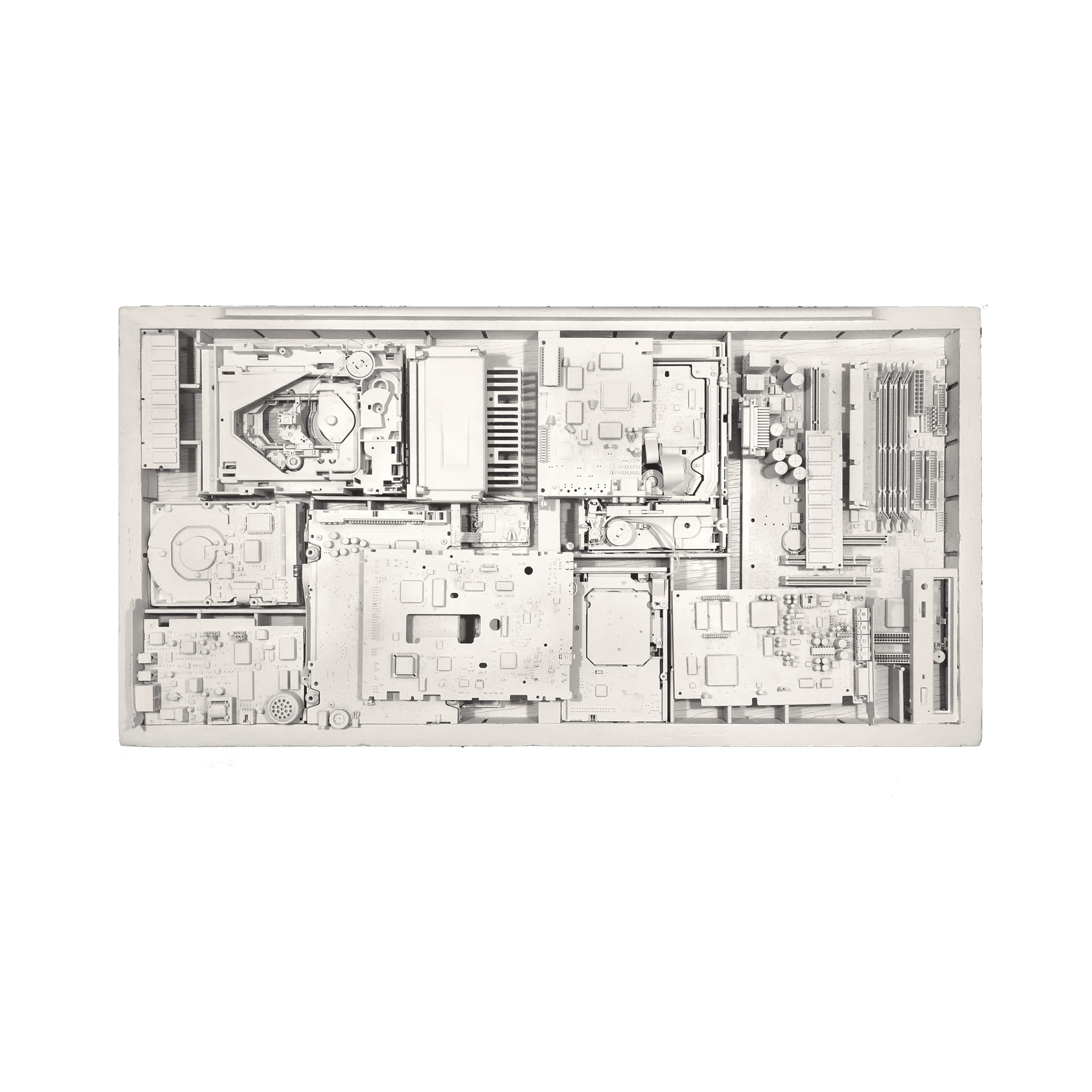 Motherboard — White City — Found object sculpture, Motherboards collection by Shane Bouchard