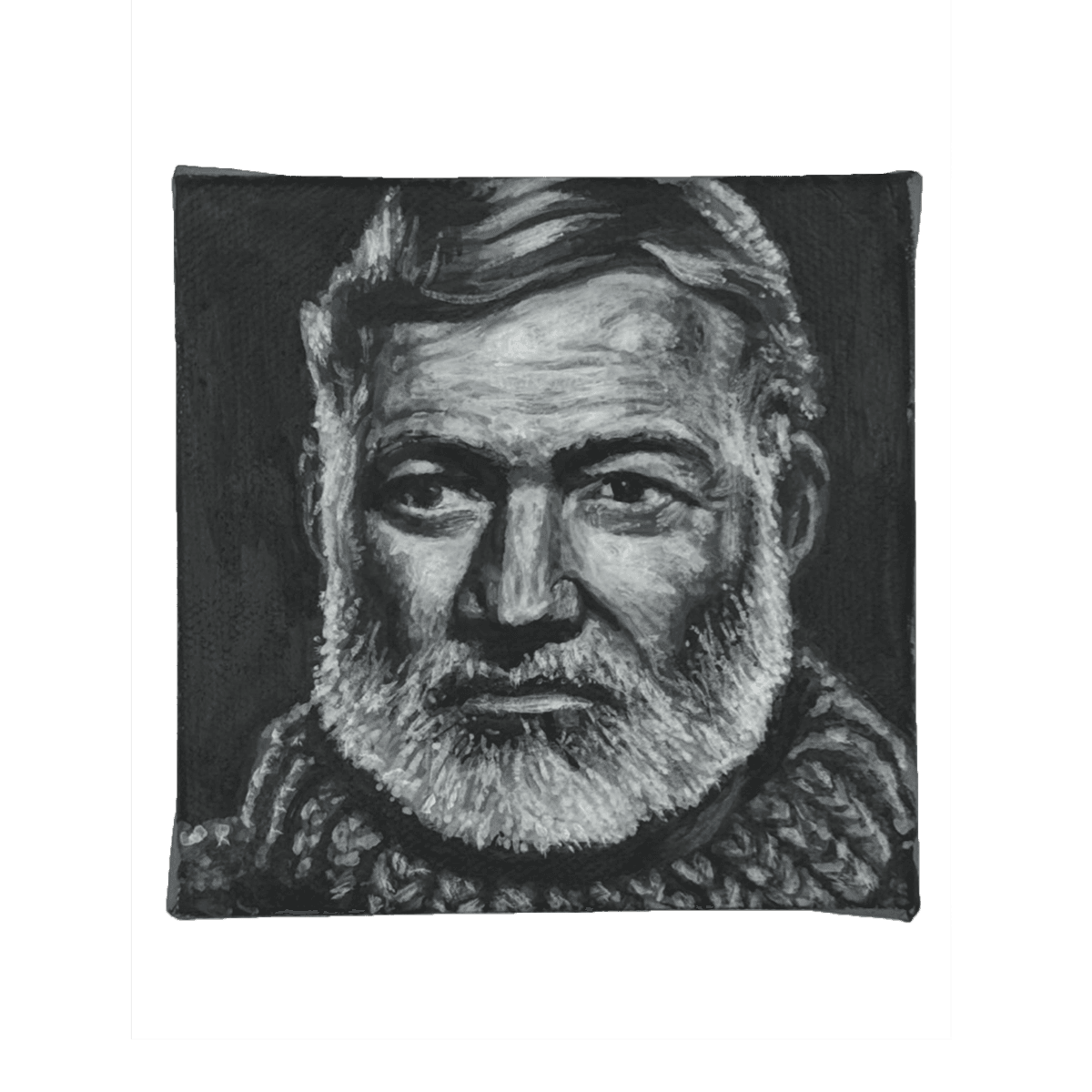 Portrait - Hemingway — Acrylic on canvas, Portraits collection by Shane Bouchard