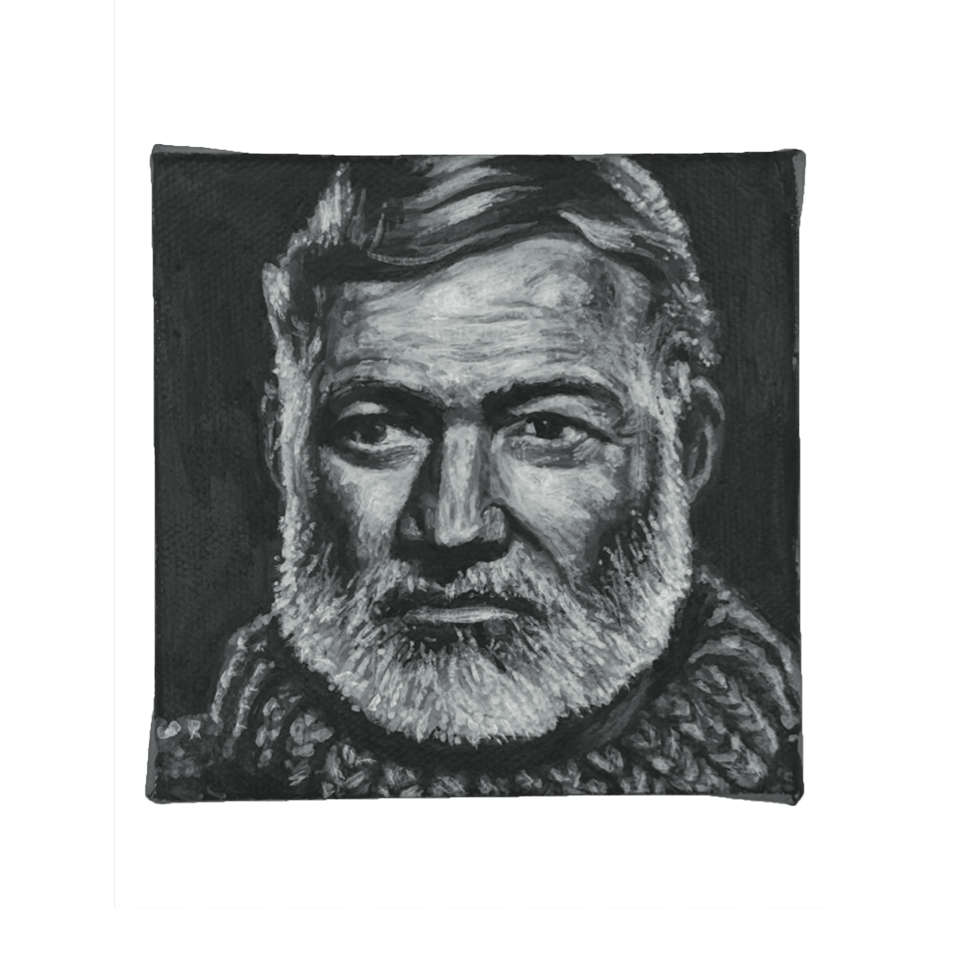 Portrait - Hemingway — Acrylic on canvas, Portraits collection by Shane Bouchard