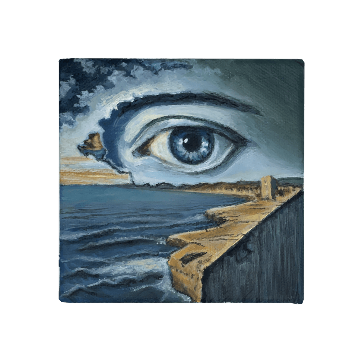 Eyefall — Acrylic on canvas, Surrealism collection by Shane Bouchard