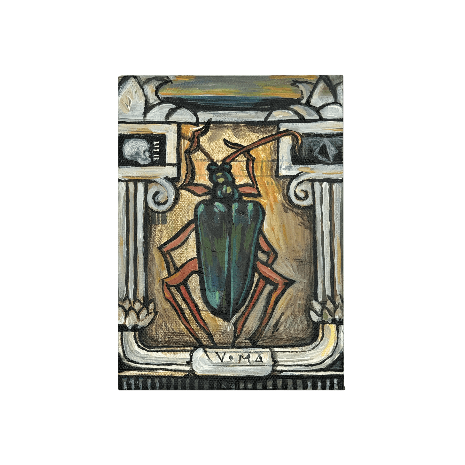 Beetle — Acrylic on canvas, Surrealism collection by Shane Bouchard