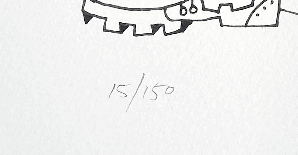 Titled and numbered print