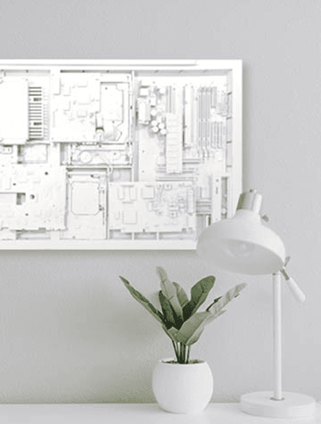 Motherboard triptych sculpture