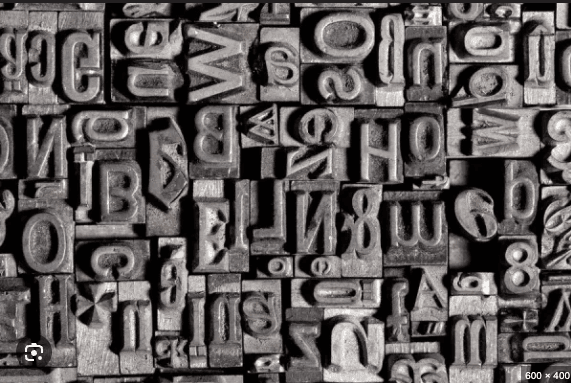 Letterpress type blocks