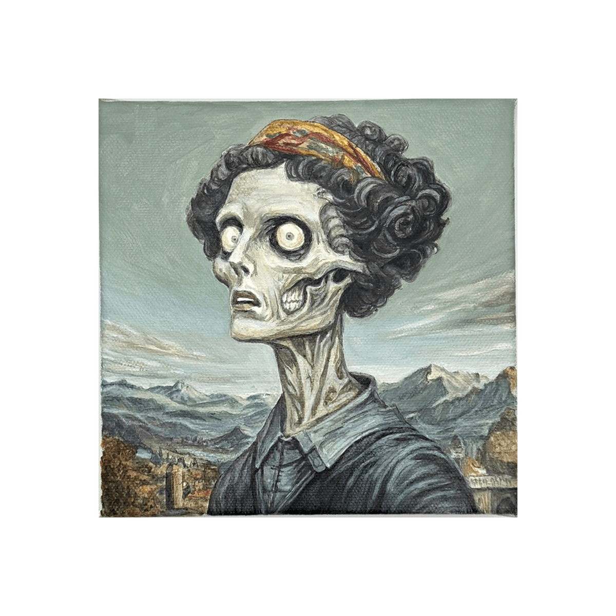 Zombie Frida Kahlo — Acrylic on canvas, Zombie Artists by Shane Bouchard